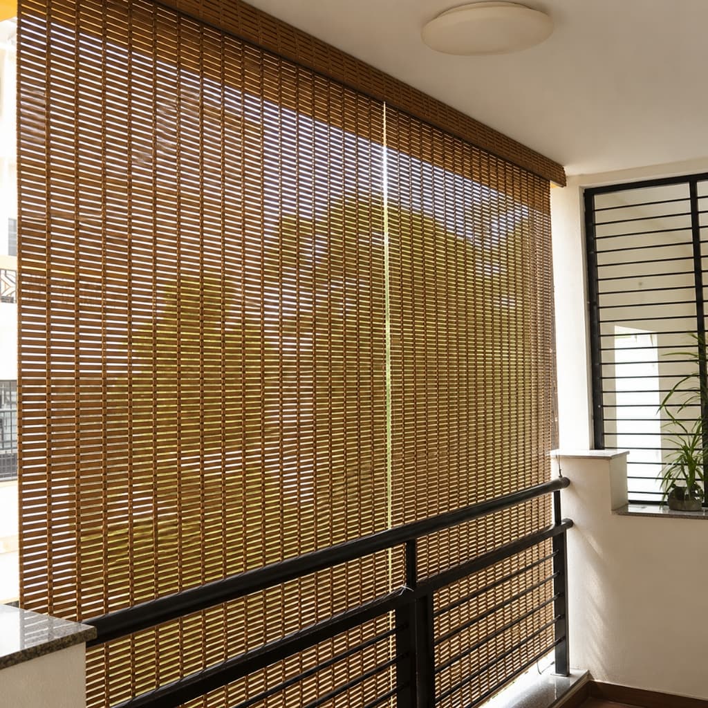 Bamboo Blinds - Balcony Sun & Rain Roller Chick