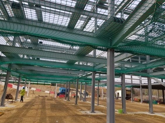 Building Safety Nets - Industrial Roof Framework Netting