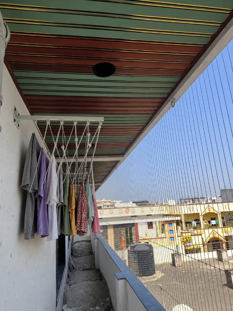 Ceiling Cloth Hangers - Balcony Drying System with Invisible Grills
