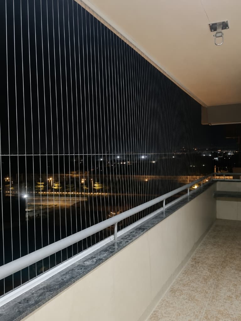 High-Rise Night Balcony Invisible Grill