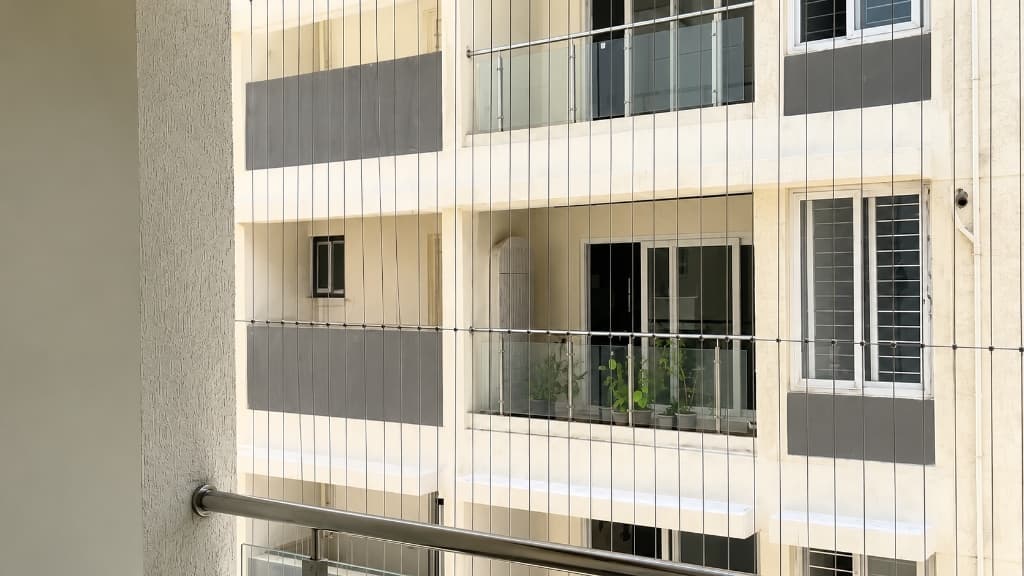 Facade Elevation Invisible Safety Grill